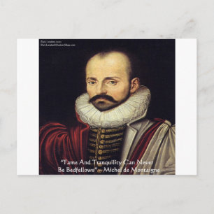 de Montaigne "Bettgenossen" Weisheitszitate Gesche Postkarte