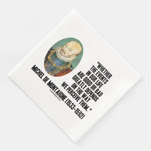 de Montaigne Ereignisse Leben gut oder schlecht wa Serviette (Ecke)