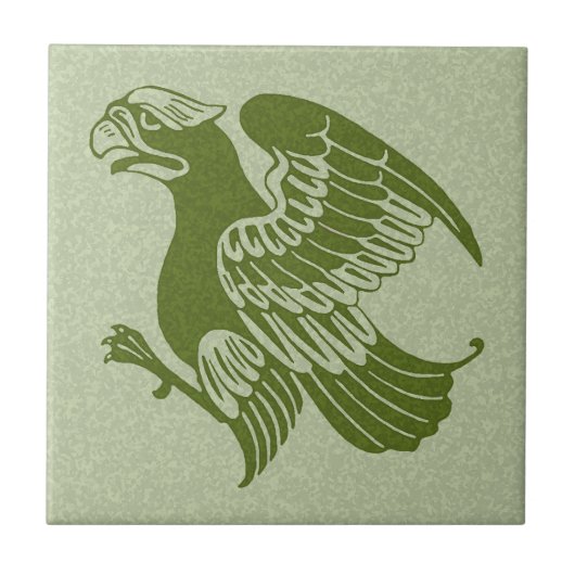 De Morgan's Eagle Small Keramik Tile Fliese (Vorderseite)