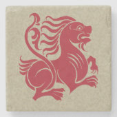 De Morgan's Lion Marble Stone Untersetzer (Vorderseite)