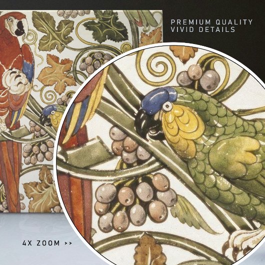 De Morgan's Parrots über die Sammlung von Grapevin Fliese