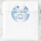 De Nada! Guatemala Flaggenfarben Pop Art Runder Aufkleber (Tasche)