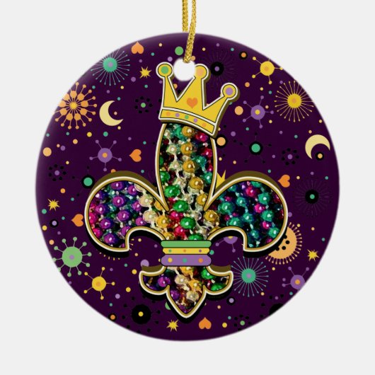 De NOLA Dat Fleur ist Perlen Keramikornament (Vorne)