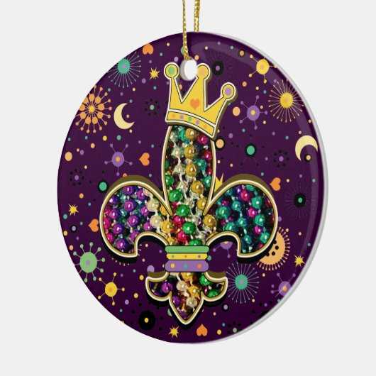 De NOLA Dat Fleur ist Perlen Keramikornament (Links)