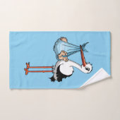 De ooievaar en de baby jongen. handtuch (Handtuch)