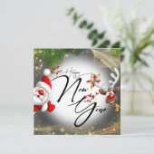 de papá Noel con brillo Karte (Stehend Vorderseite)