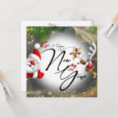 de papá Noel con brillo Karte (Vorderseite/Rückseite Beispiel)