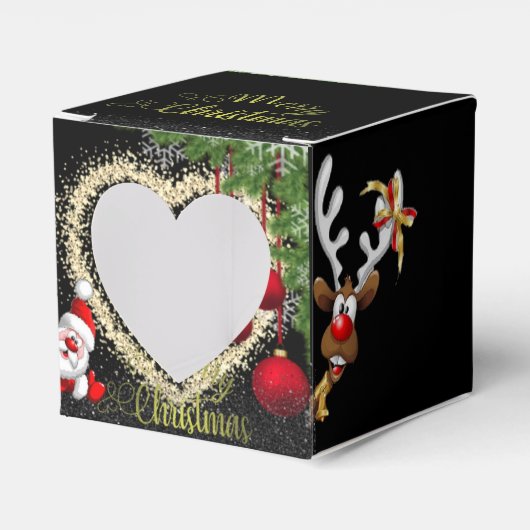 de papá Noel con purpurina Geschenkschachtel (Vorderseite)