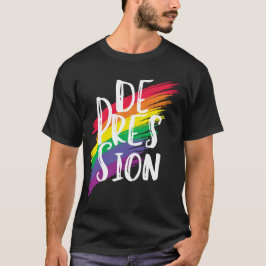De-Press-Ion-T-Shirt | Rainbow Background x CTFOD T-Shirt