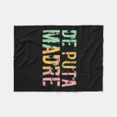 De Puta Madre Funny Spanish Español Hispanic Latin Fleecedecke (Vorderseite (Horizontal))