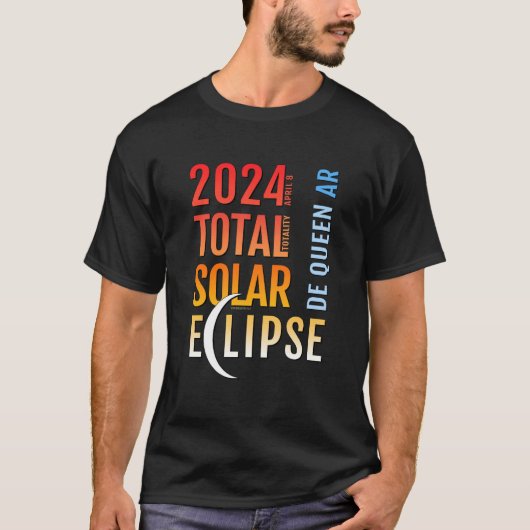 De Queen Arkansas AR Total Solar Eclipse 2024 5 T-Shirt (Vorderseite)