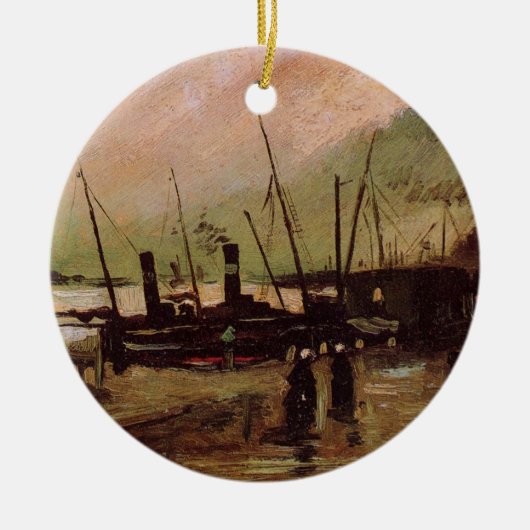 De Ruijterkade in Amsterdam von Vincent van Gogh Keramikornament (Vorne)