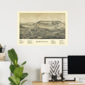 De Ruyter, NY Panoramic Map - 1892 Poster (Heimbüro)