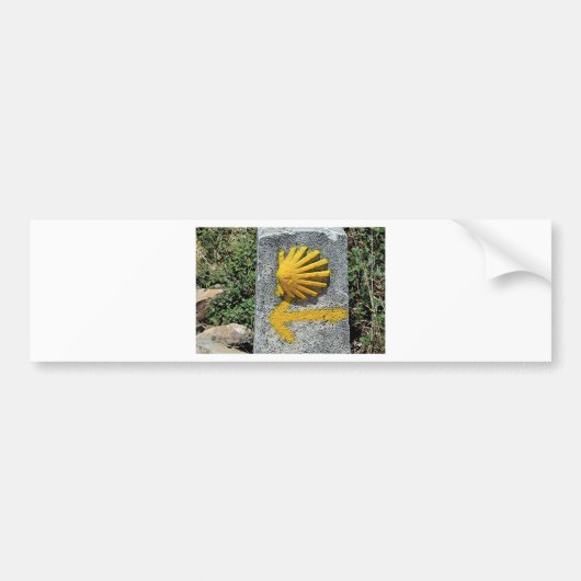 De Santiago de Compostela, Spanien, Muschel EL Autoaufkleber (Vorne)