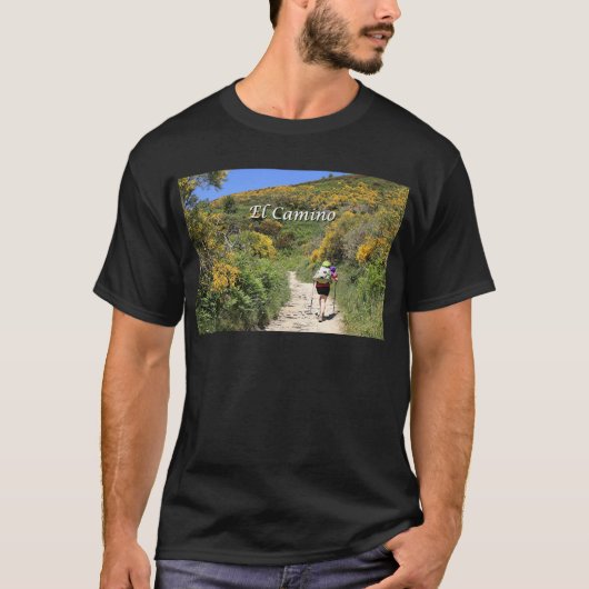 De Santiago de Compostela, Spanien, Spur EL Camino T-Shirt (Vorderseite)