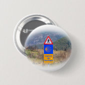 De Santiago de Compostela, Spanien, Zeichen 2 EL Button (Vorne & Hinten)