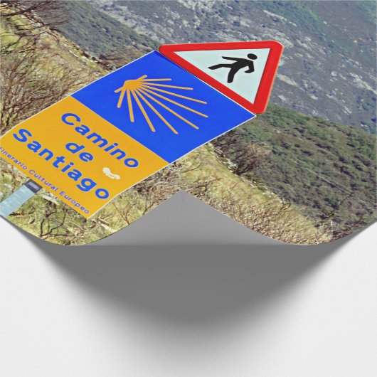 De Santiago de Compostela, Spanien, Zeichen EL Geschenkpapier (Ecke)