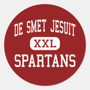 De Smet Jesuit - Spartans - Hoch - Saint Louis Runder Aufkleber