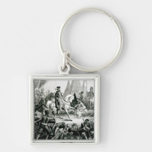 De Soto Discovering das Mississippi Schlüsselanhänger