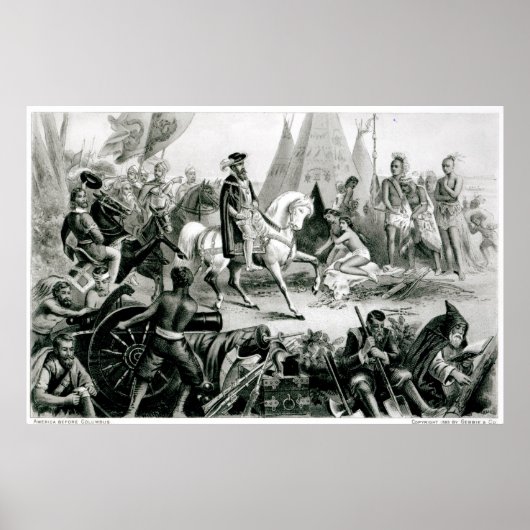 De Soto Entdeckung des Mississippi Poster (Vorne)