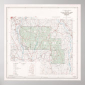 De Soto National Forest Map (1964) Poster (Vorne)