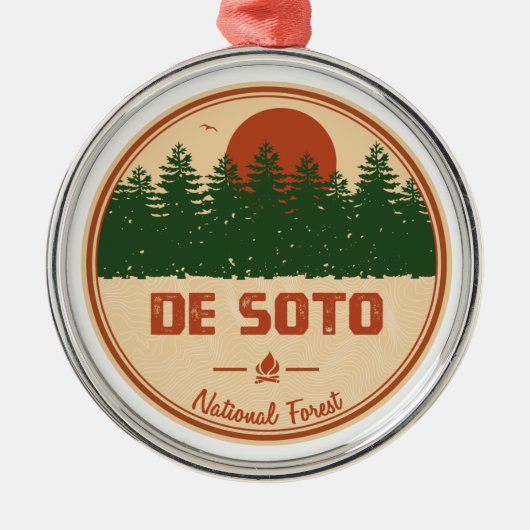 De Soto National Forest Ornament Aus Metall (Vorne)