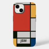 De Stijl Inspirierte Monogramm der farbigen Primär Case-Mate iPhone Hülle (Rückseite)