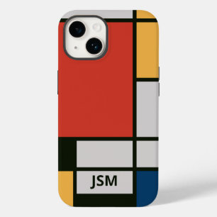 De Stijl Inspirierte Monogramm der farbigen Primär Case-Mate iPhone 14 Hülle