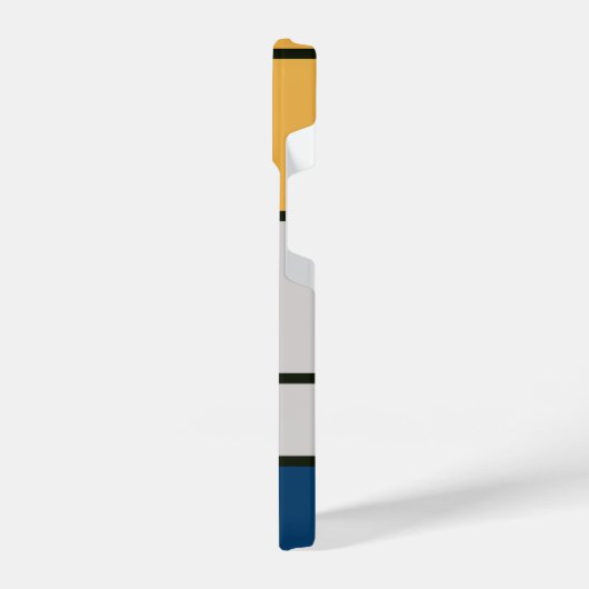 De Stijl Inspirierte Monogramm der farbigen Primär iPhone Hülle (Linke Seite)