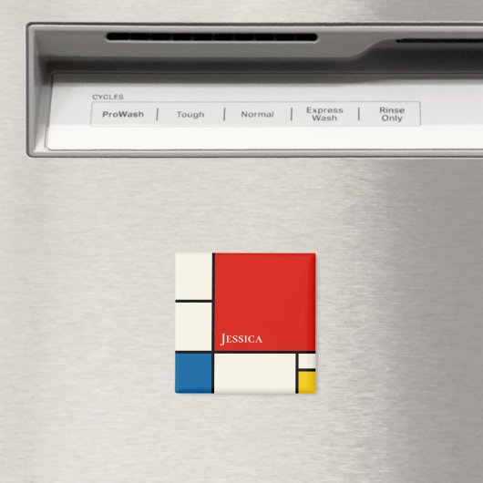 De Stijl Inspirierte Monogramm der farbigen Primär Magnet (In Situ (Geschirrspüler))
