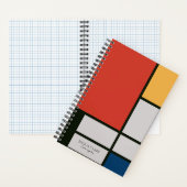 De Stijl Inspirierte Monogramm der farbigen Primär Notizblock (Innen)