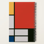 De Stijl Inspirierte Monogramm der farbigen Primär Notizblock (Rückseite)