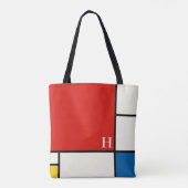De Stijl Inspirierte Monogramm der farbigen Primär Tasche (Rückseite)
