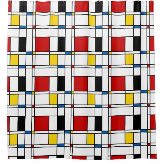 De Stijl-Muster Duschvorhang (Vorderseite)