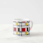De Stijl-Muster Espressotasse (Vorderseite Rechts)
