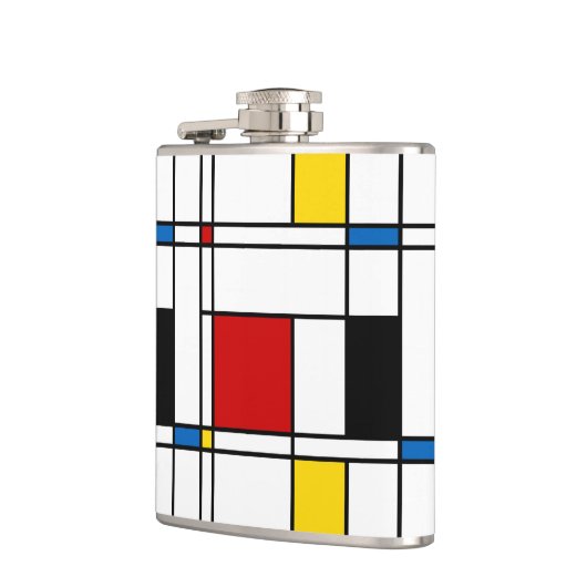 De Stijl-Muster Flachmann (Links)