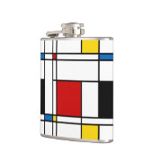 De Stijl-Muster Flachmann (Links)