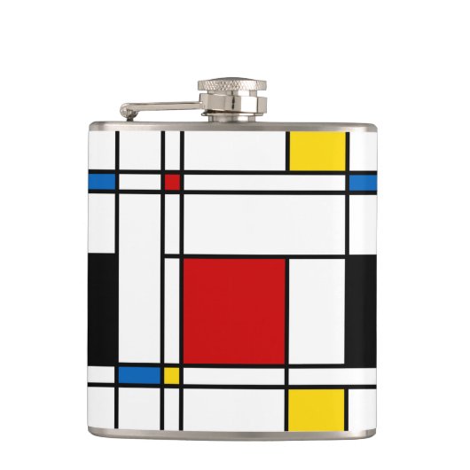 De Stijl-Muster Flachmann (Vorderseite)