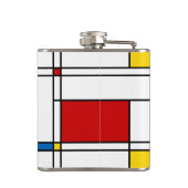 De Stijl-Muster Flachmann (Rückseite)