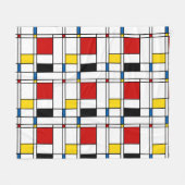 De Stijl-Muster Fleecedecke (Vorderseite (Horizontal))