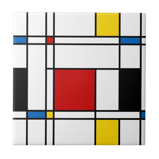 De Stijl-Muster Fliese (Vorderseite)