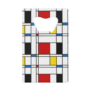 De Stijl-Muster Geldbeutel Flaschenöffner