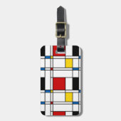 De Stijl-Muster Gepäckanhänger (Vorderseite vertikal)