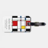 De Stijl-Muster Gepäckanhänger (Rückseite horizontal)