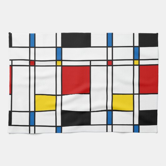 De Stijl-Muster Geschirrtuch (Horizontal)