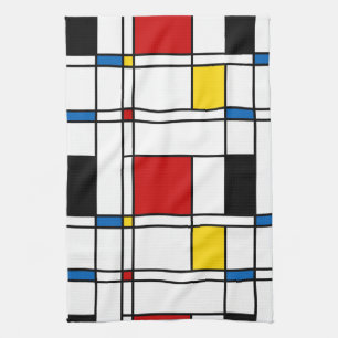 De Stijl-Muster Geschirrtuch