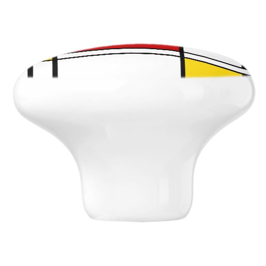 De Stijl-Muster Keramikknauf (Seitenansicht)