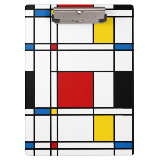 De Stijl-Muster Klemmbrett (Vorderseite)