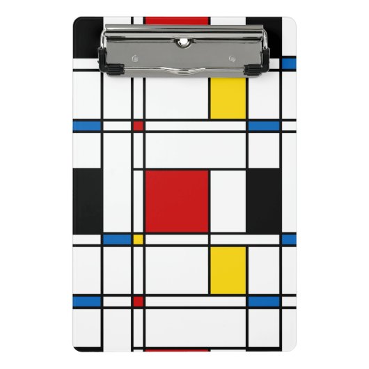 De Stijl-Muster Mini Klemmbrett (Vorderseite)