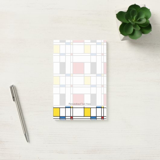 De Stijl-Muster Post-it Klebezettel (Büro)